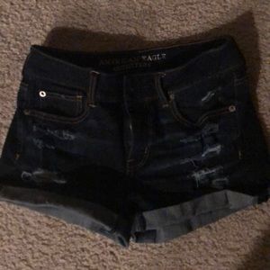 AE hi rise shortie shorts